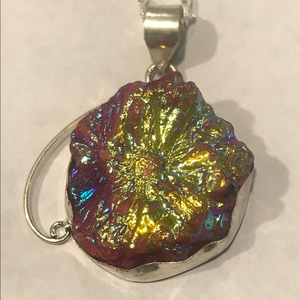 Rainbow Druzy Necklace